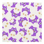 Purple Owl Pattern Background Banner and Sign 4  x 4 