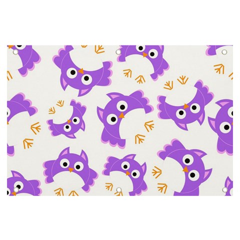 Purple Owl Pattern Background Banner and Sign 6  x 4  from ArtsNow.com Front