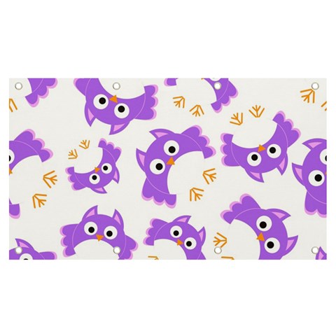 Purple Owl Pattern Background Banner and Sign 7  x 4  from ArtsNow.com Front