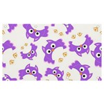 Purple Owl Pattern Background Banner and Sign 7  x 4 