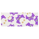 Purple Owl Pattern Background Banner and Sign 8  x 3 