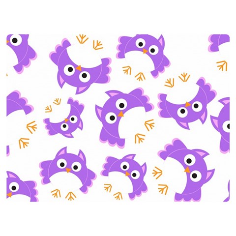 Purple Owl Pattern Background Premium Plush Fleece Blanket (Extra Small) from ArtsNow.com 40 x30  Blanket Front