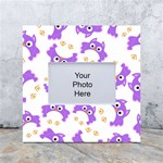 Purple Owl Pattern Background White Box Photo Frame 4  x 6 