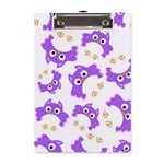 Purple Owl Pattern Background A5 Acrylic Clipboard
