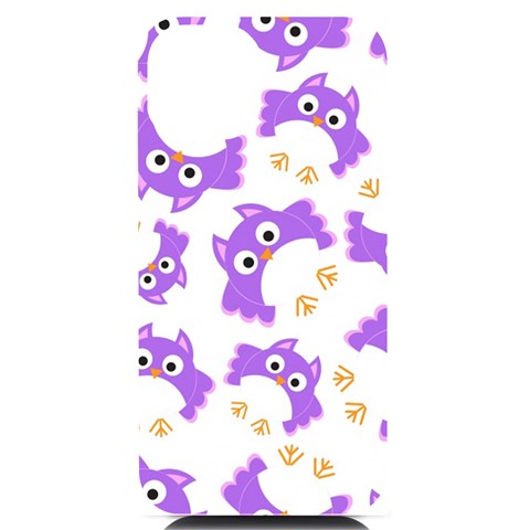 Purple Owl Pattern Background iPhone 14 Black UV Print Case from ArtsNow.com Front