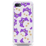 Purple Owl Pattern Background iPhone SE