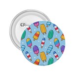 Cute Kawaii Ice Cream Seamless Pattern 2.25  Buttons