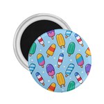 Cute Kawaii Ice Cream Seamless Pattern 2.25  Magnets