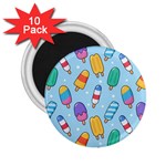 Cute Kawaii Ice Cream Seamless Pattern 2.25  Magnets (10 pack) 