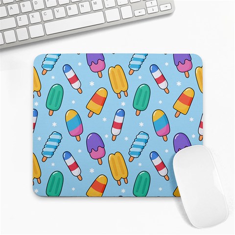 Cute Kawaii Ice Cream Seamless Pattern Large Mousepad from ArtsNow.com Front