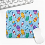 Cute Kawaii Ice Cream Seamless Pattern Large Mousepad