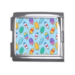 Cute Kawaii Ice Cream Seamless Pattern Mega Link Italian Charm (18mm)