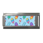 Cute Kawaii Ice Cream Seamless Pattern Superlink Italian Charm (9mm)