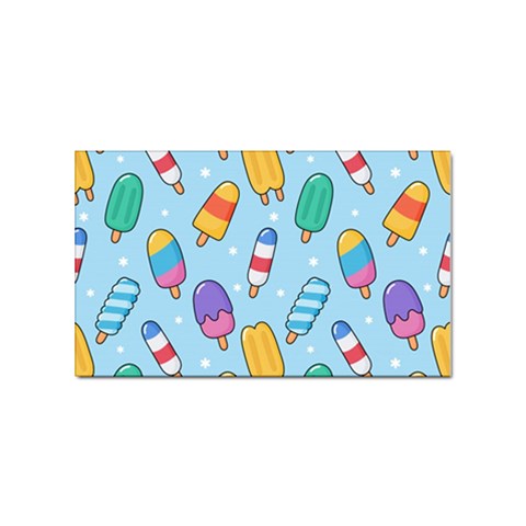 Cute Kawaii Ice Cream Seamless Pattern Sticker Rectangular (10 pack) from ArtsNow.com Front