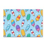 Cute Kawaii Ice Cream Seamless Pattern Sticker A4 (10 pack)