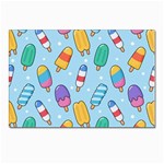 Cute Kawaii Ice Cream Seamless Pattern Postcard 4 x 6  (Pkg of 10)
