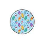 Cute Kawaii Ice Cream Seamless Pattern Hat Clip Ball Marker (10 pack)