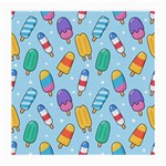 Cute Kawaii Ice Cream Seamless Pattern Medium Glasses Cloth
