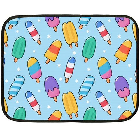 Cute Kawaii Ice Cream Seamless Pattern Two Sides Fleece Blanket (Mini) from ArtsNow.com 35 x27  Blanket Front