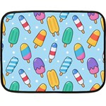 Cute Kawaii Ice Cream Seamless Pattern Two Sides Fleece Blanket (Mini)
