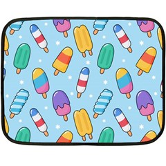 Cute Kawaii Ice Cream Seamless Pattern Two Sides Fleece Blanket (Mini) from ArtsNow.com 35 x27  Blanket Back