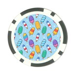 Cute Kawaii Ice Cream Seamless Pattern Poker Chip Card Guard (10 pack)