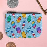 Cute Kawaii Ice Cream Seamless Pattern Mini Coin Purse