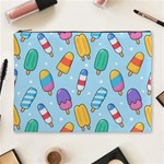 Cute Kawaii Ice Cream Seamless Pattern Cosmetic Bag (XL)