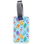 Cute Kawaii Ice Cream Seamless Pattern Luggage Tag (two sides)