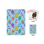 Cute Kawaii Ice Cream Seamless Pattern Playing Cards Single Design (Mini)