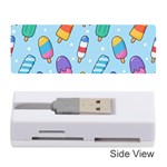 Cute Kawaii Ice Cream Seamless Pattern Memory Card Reader (Stick)