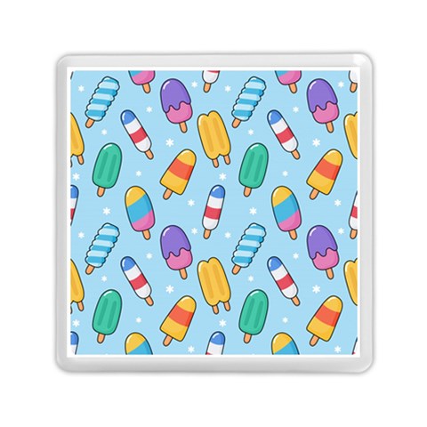 Cute Kawaii Ice Cream Seamless Pattern Memory Card Reader (Square) from ArtsNow.com Front