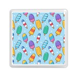 Cute Kawaii Ice Cream Seamless Pattern Memory Card Reader (Square)