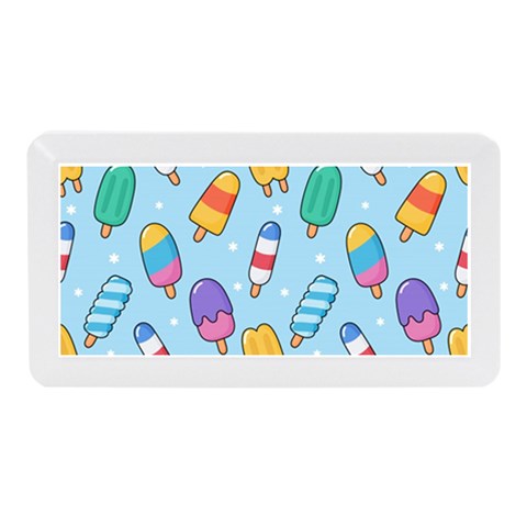 Cute Kawaii Ice Cream Seamless Pattern Memory Card Reader (Mini) from ArtsNow.com Front