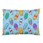 Cute Kawaii Ice Cream Seamless Pattern Pillow Case (Two Sides)