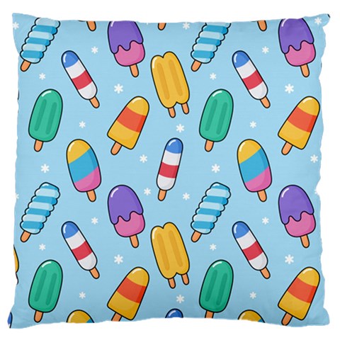 Cute Kawaii Ice Cream Seamless Pattern Large Cushion Case (Two Sides) from ArtsNow.com Front