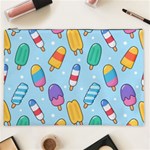 Cute Kawaii Ice Cream Seamless Pattern Cosmetic Bag (XXL)