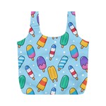 Cute Kawaii Ice Cream Seamless Pattern Full Print Recycle Bag (M)