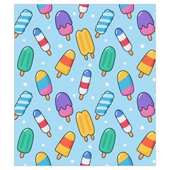 Cute Kawaii Ice Cream Seamless Pattern Drawstring Pouch (Small) from ArtsNow.com Front