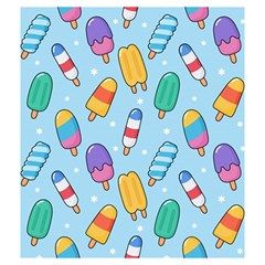 Cute Kawaii Ice Cream Seamless Pattern Drawstring Pouch (Medium) from ArtsNow.com Front