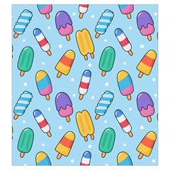 Cute Kawaii Ice Cream Seamless Pattern Drawstring Pouch (Large) from ArtsNow.com Back