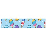 Cute Kawaii Ice Cream Seamless Pattern Small Premium Plush Fleece Scarf