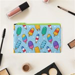 Cute Kawaii Ice Cream Seamless Pattern Cosmetic Bag (XS)