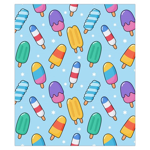 Cute Kawaii Ice Cream Seamless Pattern Drawstring Pouch (XS) from ArtsNow.com Front