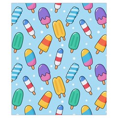 Cute Kawaii Ice Cream Seamless Pattern Drawstring Pouch (XS) from ArtsNow.com Back
