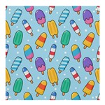 Cute Kawaii Ice Cream Seamless Pattern Banner and Sign 4  x 4 