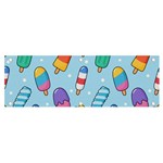 Cute Kawaii Ice Cream Seamless Pattern Banner and Sign 6  x 2 