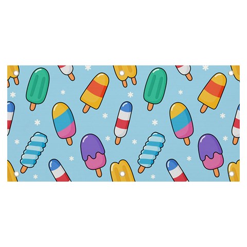Cute Kawaii Ice Cream Seamless Pattern Banner and Sign 6  x 3  from ArtsNow.com Front