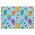 Cute Kawaii Ice Cream Seamless Pattern Banner and Sign 6  x 4 