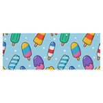 Cute Kawaii Ice Cream Seamless Pattern Banner and Sign 8  x 3 